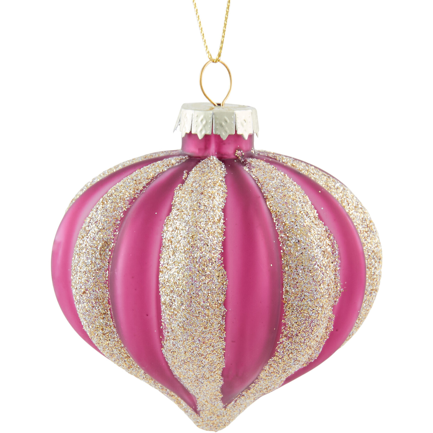 Glitter Plum Champagne Glitter Bauble Image 2