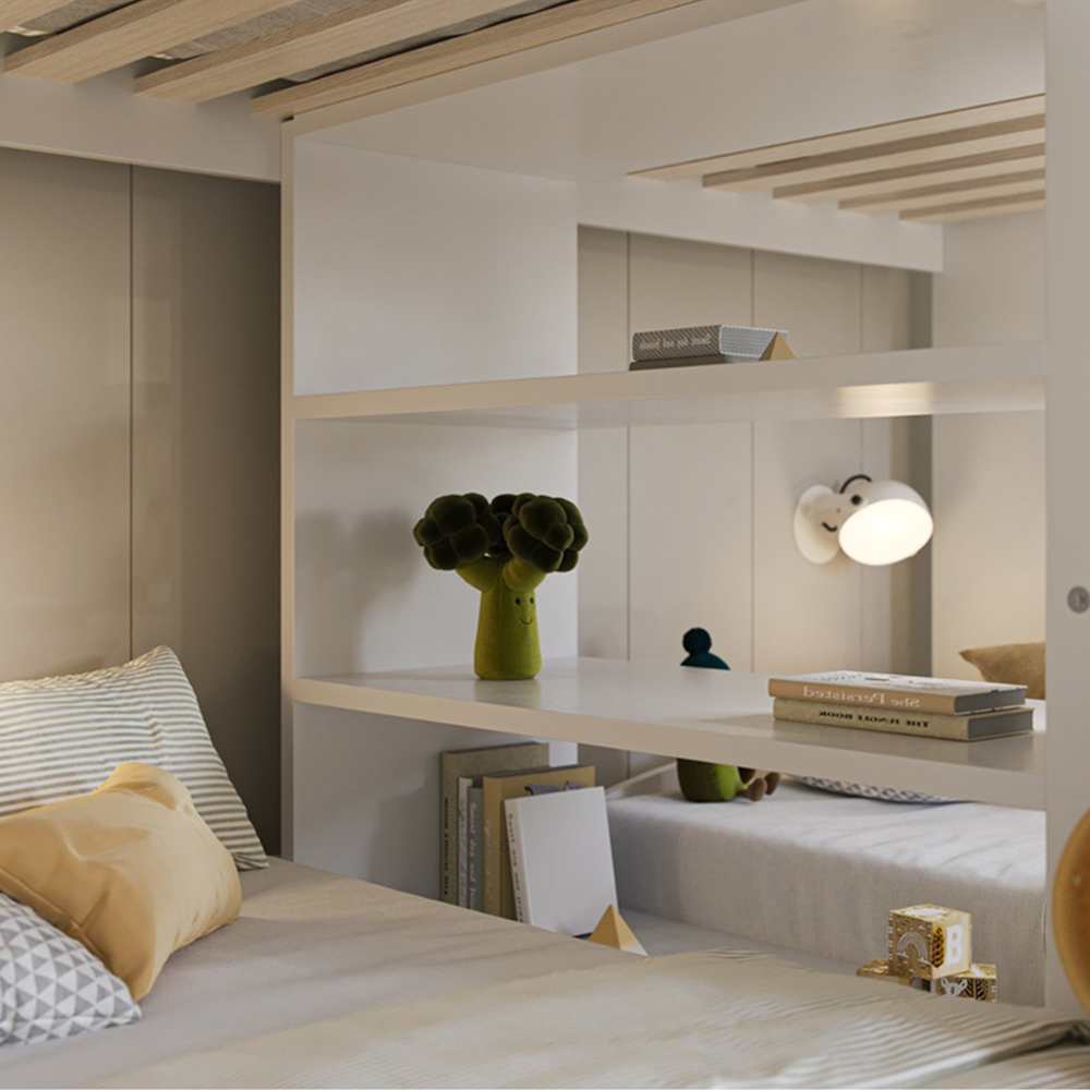 Flair Eddie Oak Triple Bunk Bed with Storage Image 3