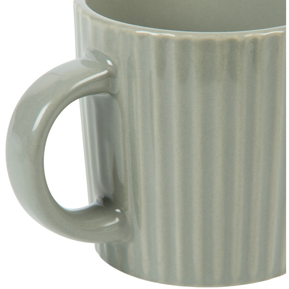 Pack of 4 Ribbed Neutral Mugs Image 4