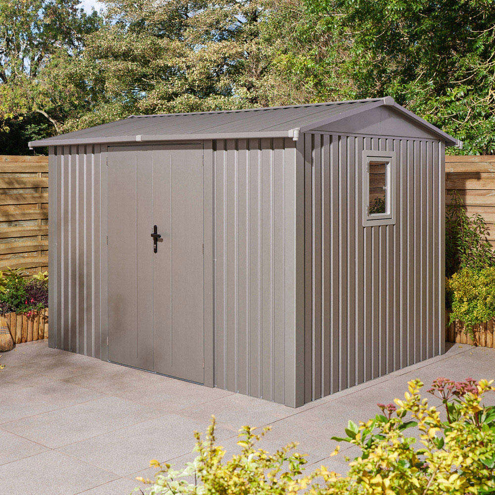 Rowlinson Brentvale Premium Apex Metal Shed with Foundation Kit 10 x 8ft Image 2