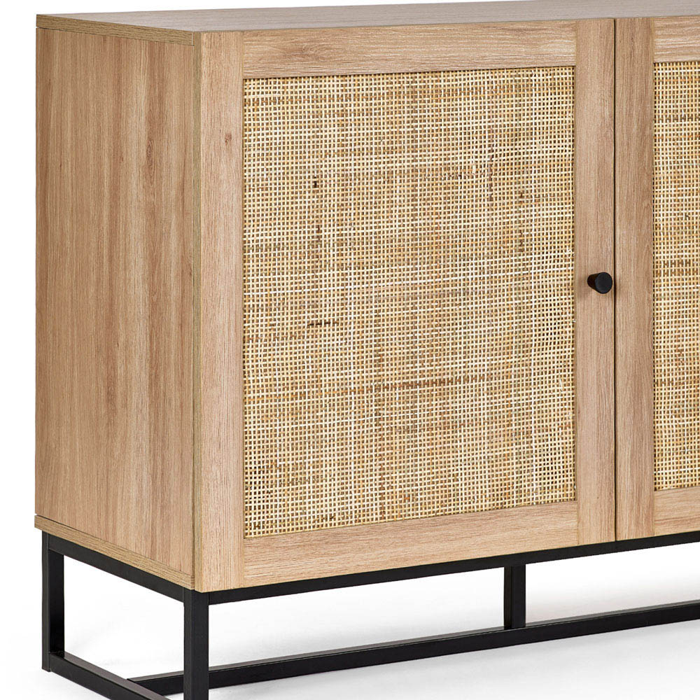 Julian Bowen Padstow 3 Door Oak Sideboard Image 5