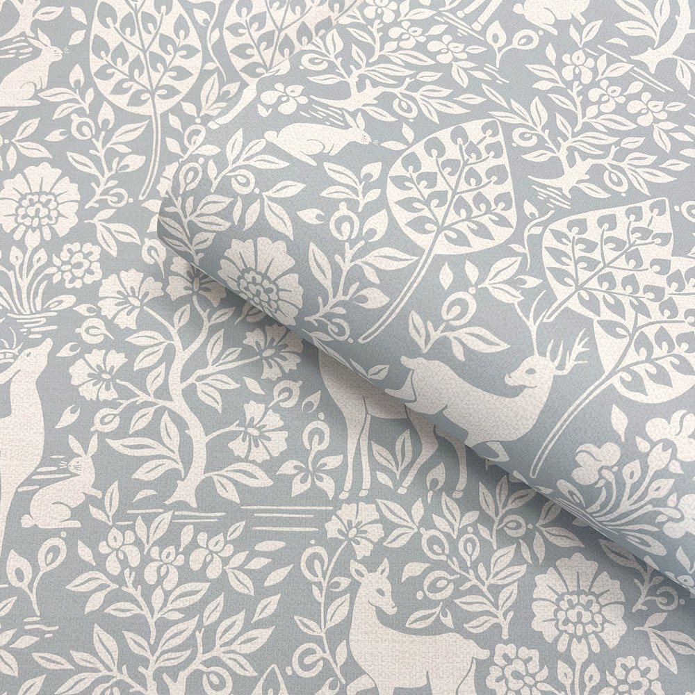 Holden Decor Deer Woods Blue Wallpaper Image 2