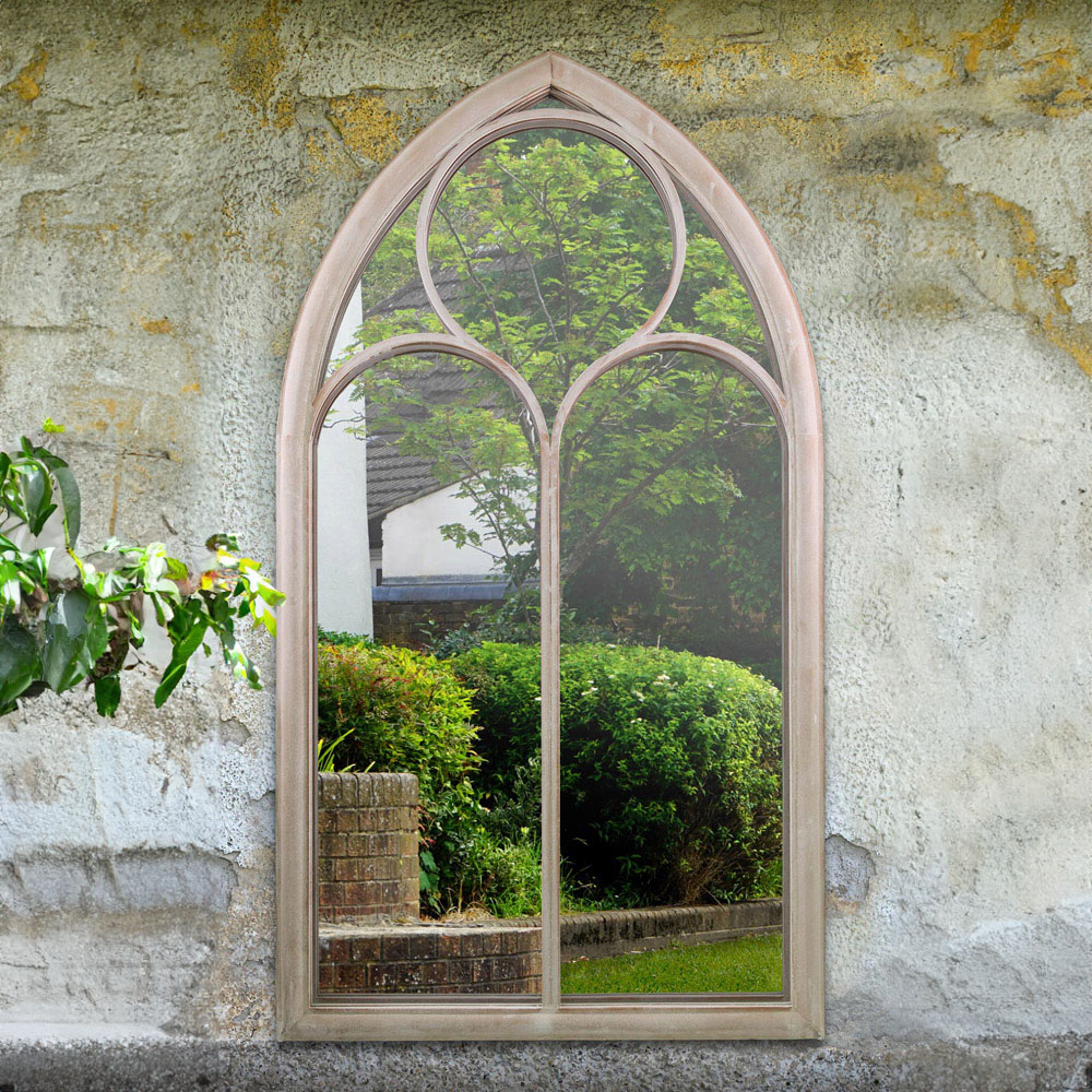 MirrorOutlet Somerley Chapel Arched Garden Mirror 150 x 81cm Image 6