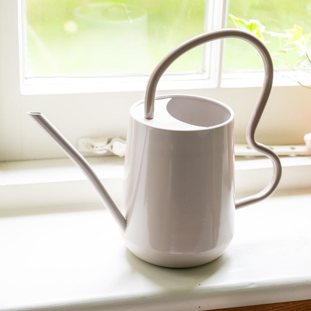 Burgon & Ball Mushroom Galvanised Steel Indoor Watering Can with Scalloped Handle 1.2L Image 2