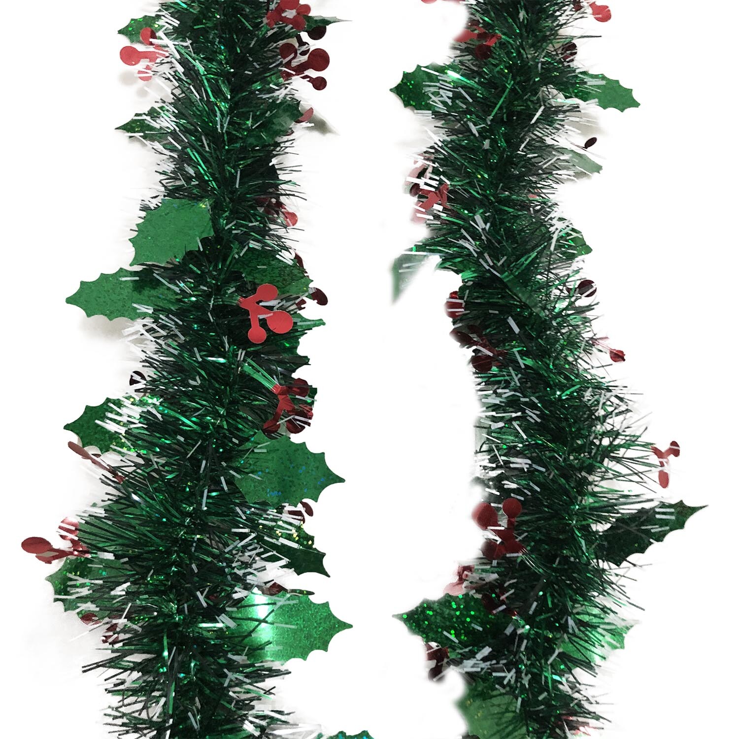 Holly Green Festive Tinsel Image