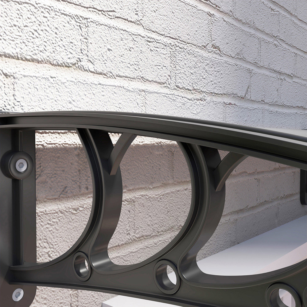 Outsunny Black Outdoor Door Canopy Awning 1.96 x 0.75m Image 4