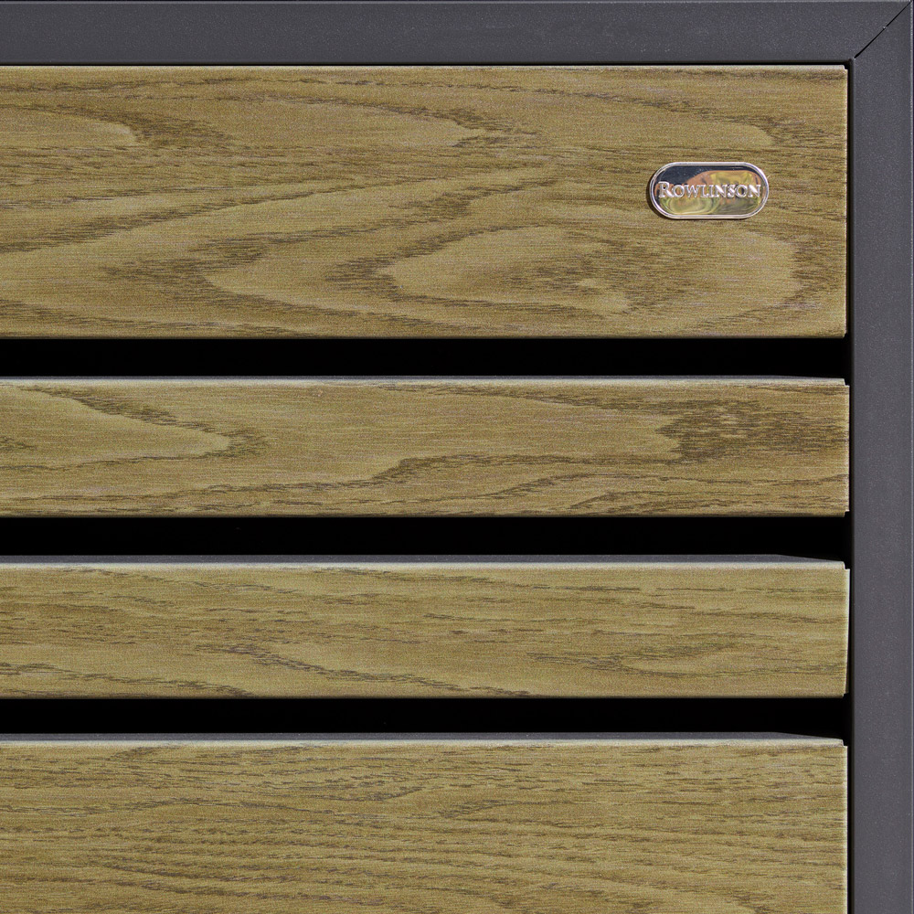 Rowlinson Chelsea Oak 4 Wheelie Bin Store Image 7