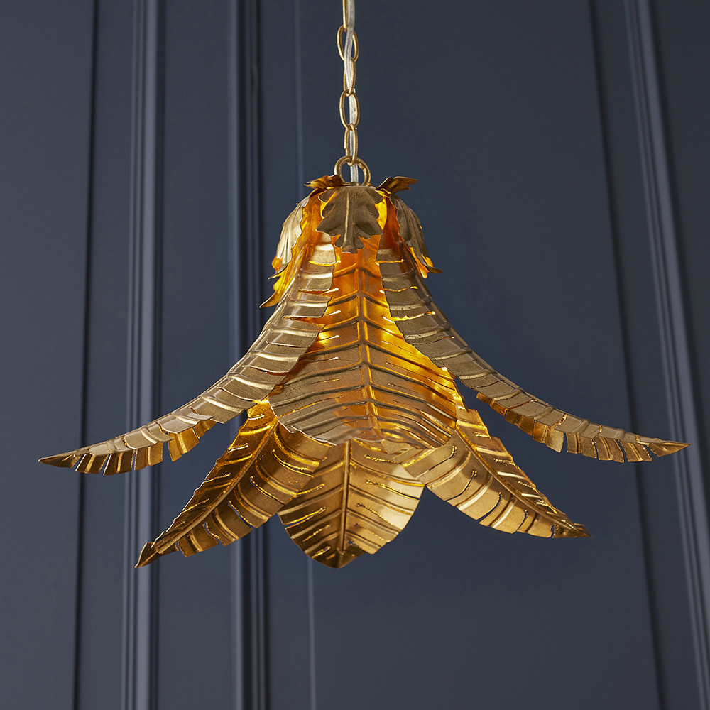 Merano Anzio Distressed Gold Pendant Ceiling Light Image 7
