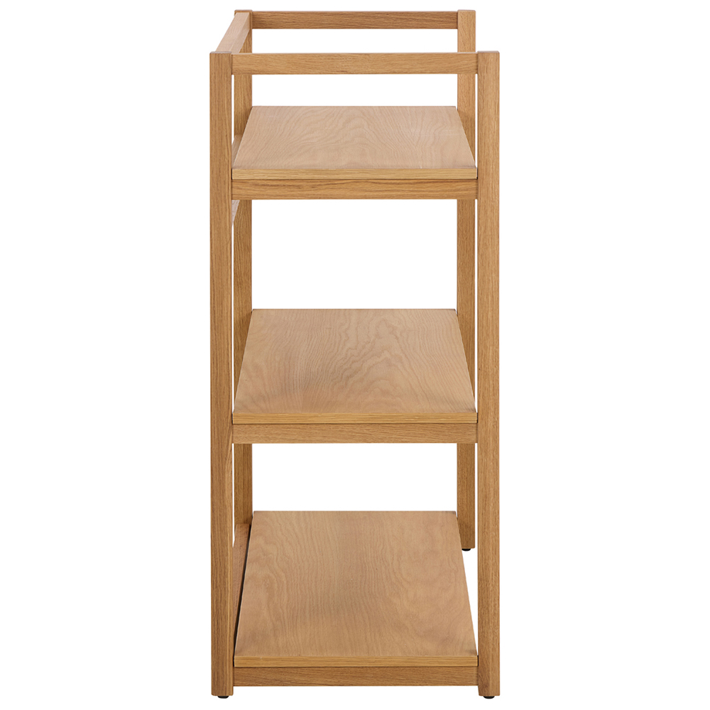 Florence Ludza 3 Shelf Oak Rectangular Bookcase Image 4