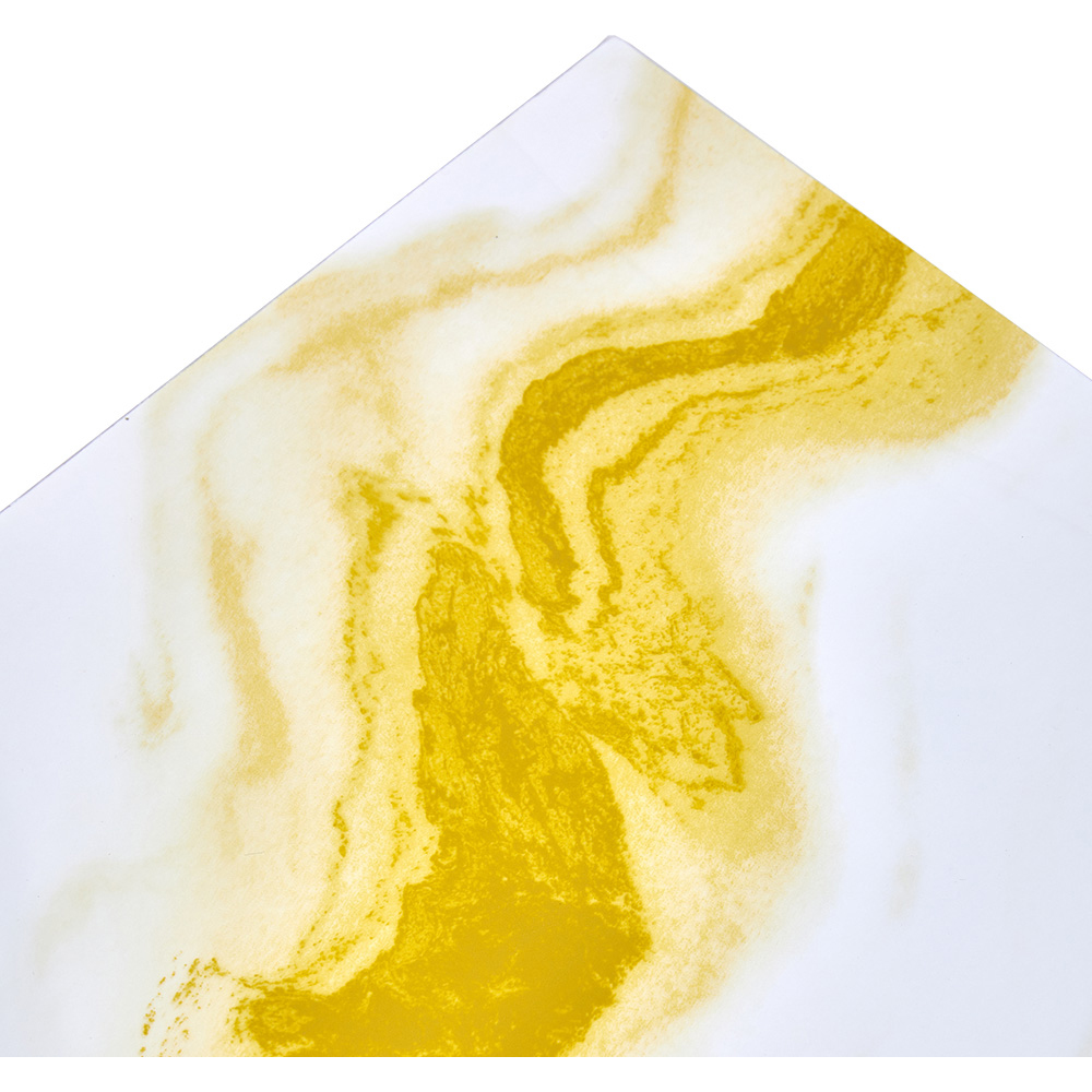 Living and Home Marble Patterned Yellow PVC Self Adhesive Wall Sticker 10 Pack Image 7