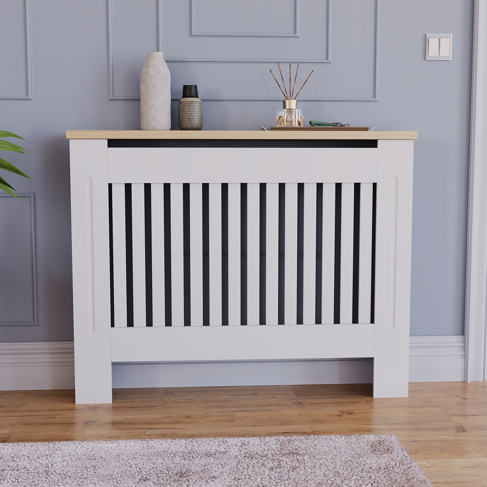 Vida Designs Arlington White Radiator Cover Medium Image 5