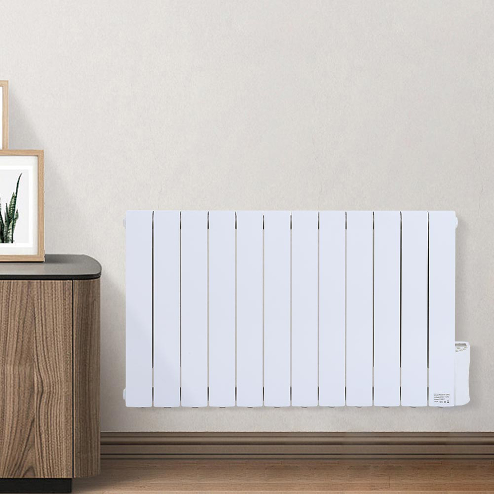 Living and Home White Electric Oil Filled Radiator Space Heater 2000W Image 8