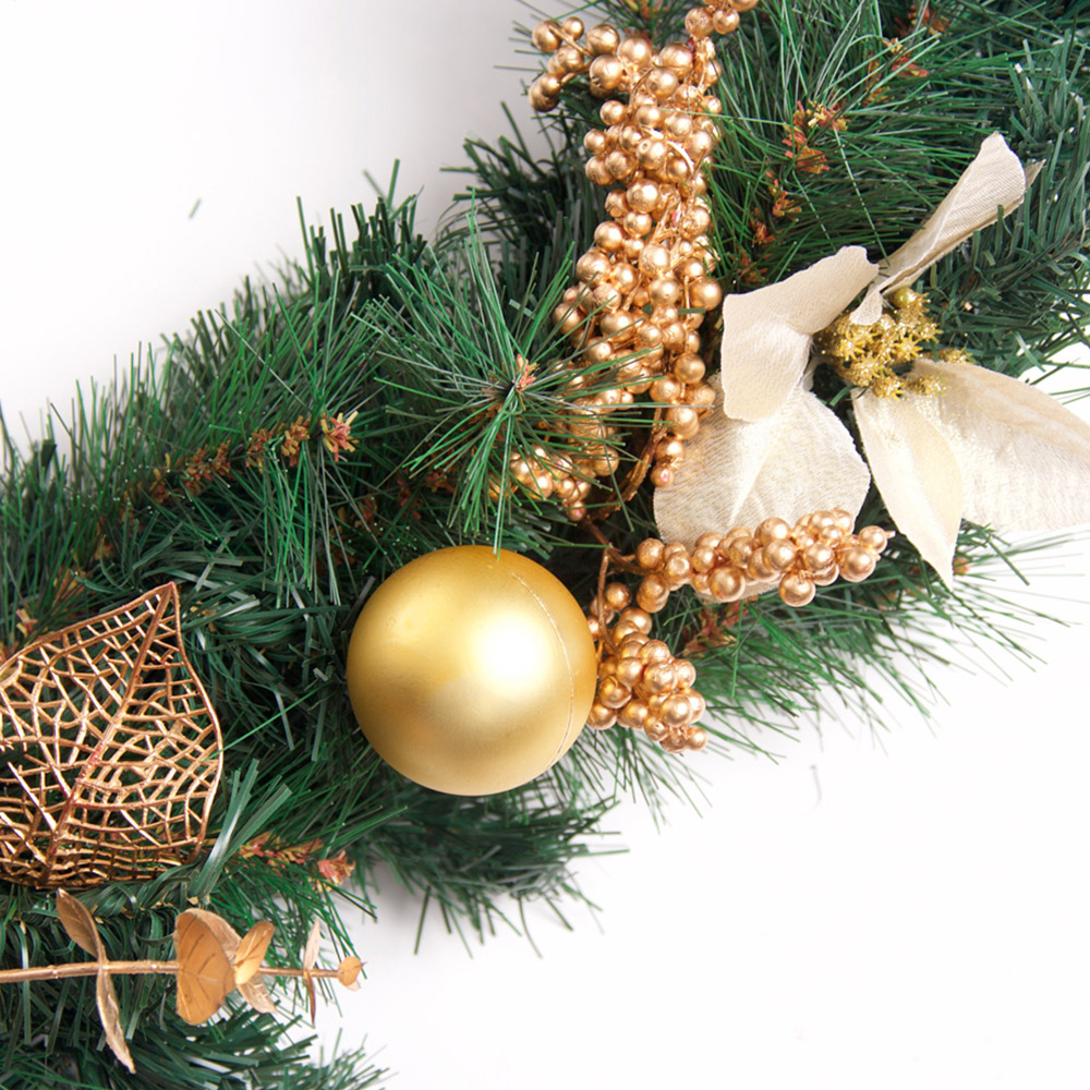 Best Artificial Gold Christmas Garland 180cm Image 3