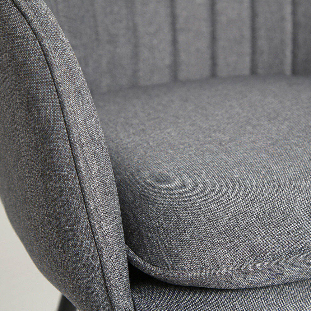 Muse Dark Grey Linen Accent Chair Image 6