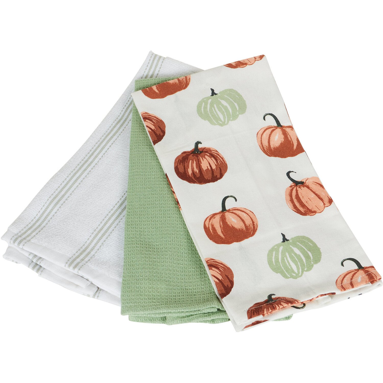 Pack of 3 Fall Collection Pumpkin Tea Towels Image 3