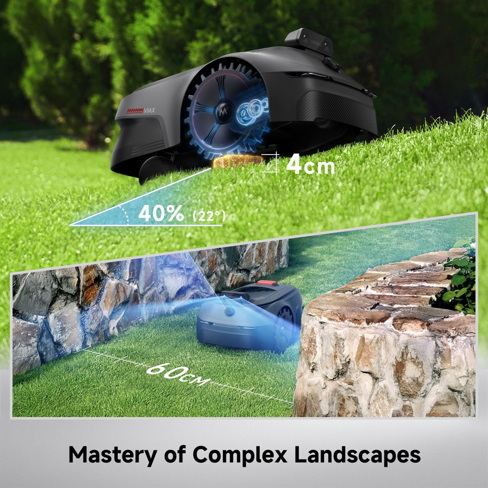 Mova ViAX 500 Wire Free Auto-Mapping with Virtual Boundaries Robotic Lawnmower Image 8