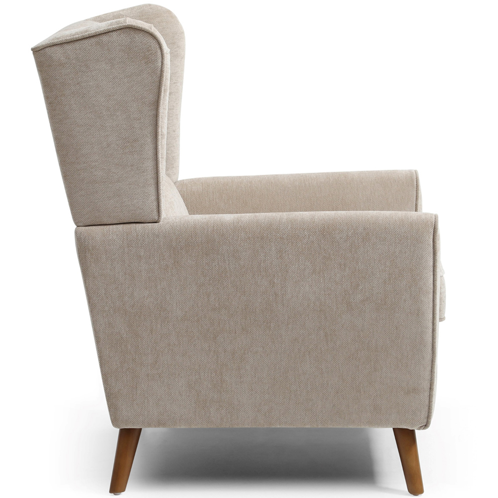 Lily Taupe Chenille Wingback Armchair Image 4