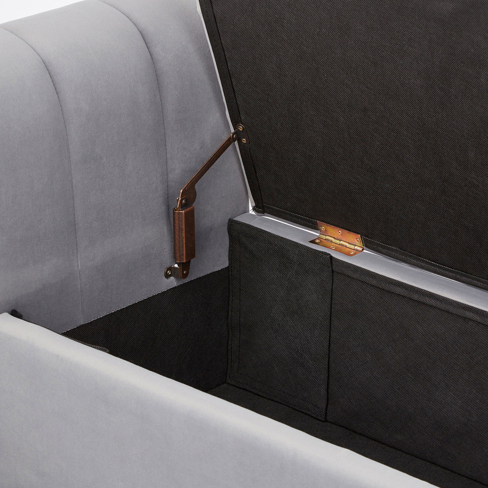 GFW Pettine Grey Ottoman Storage Bench Image 5