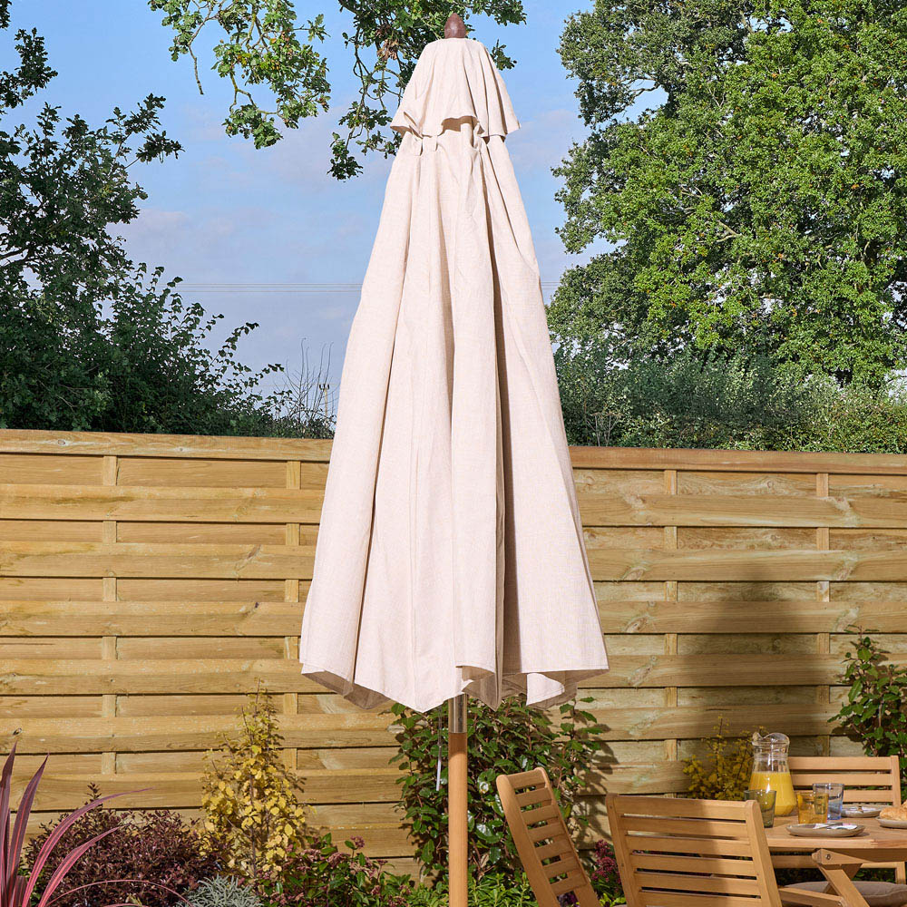 Rowlinson Ashdown Wooden Parasol 2m Image 7