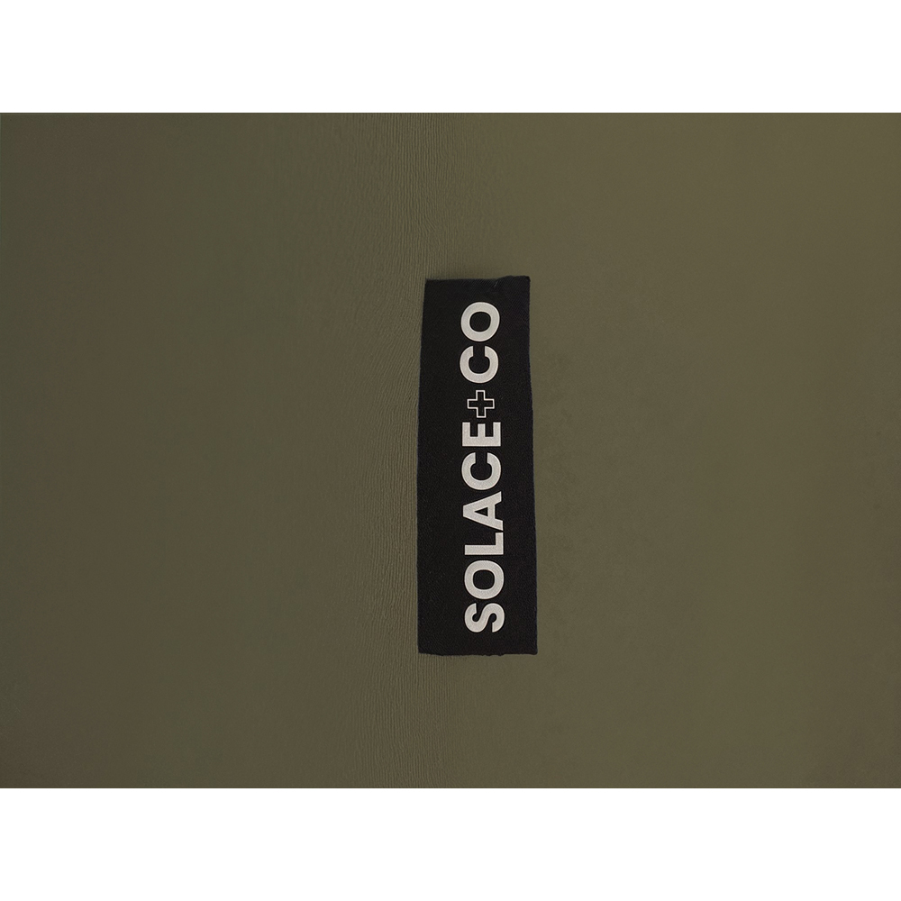 Solace+Co Addison Khaki Green Velvet Loveseat and Footstool Set Image 6