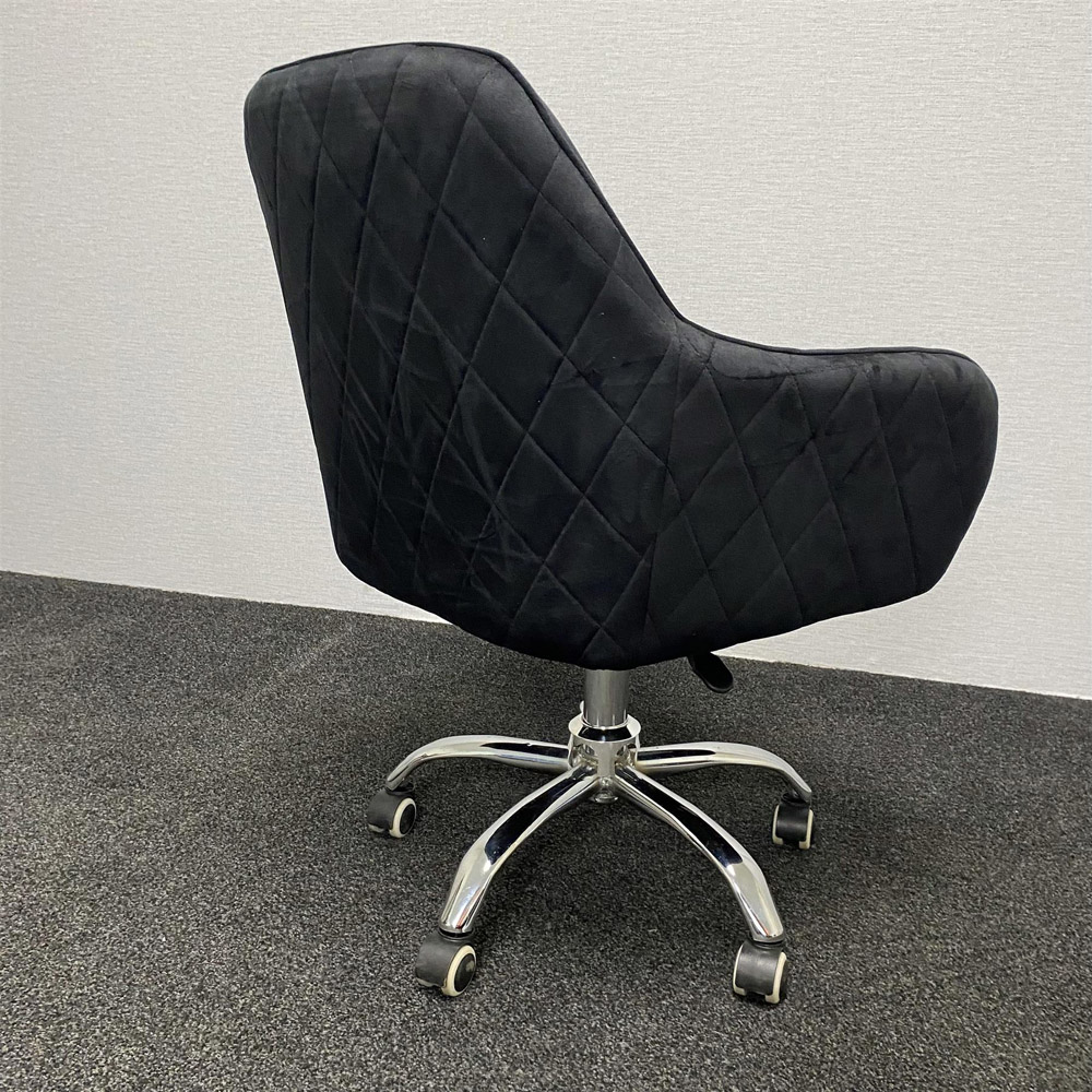 Kosy Koala Grey Wooden Office Desk with Black Velvet Upholstered Chair Image 6