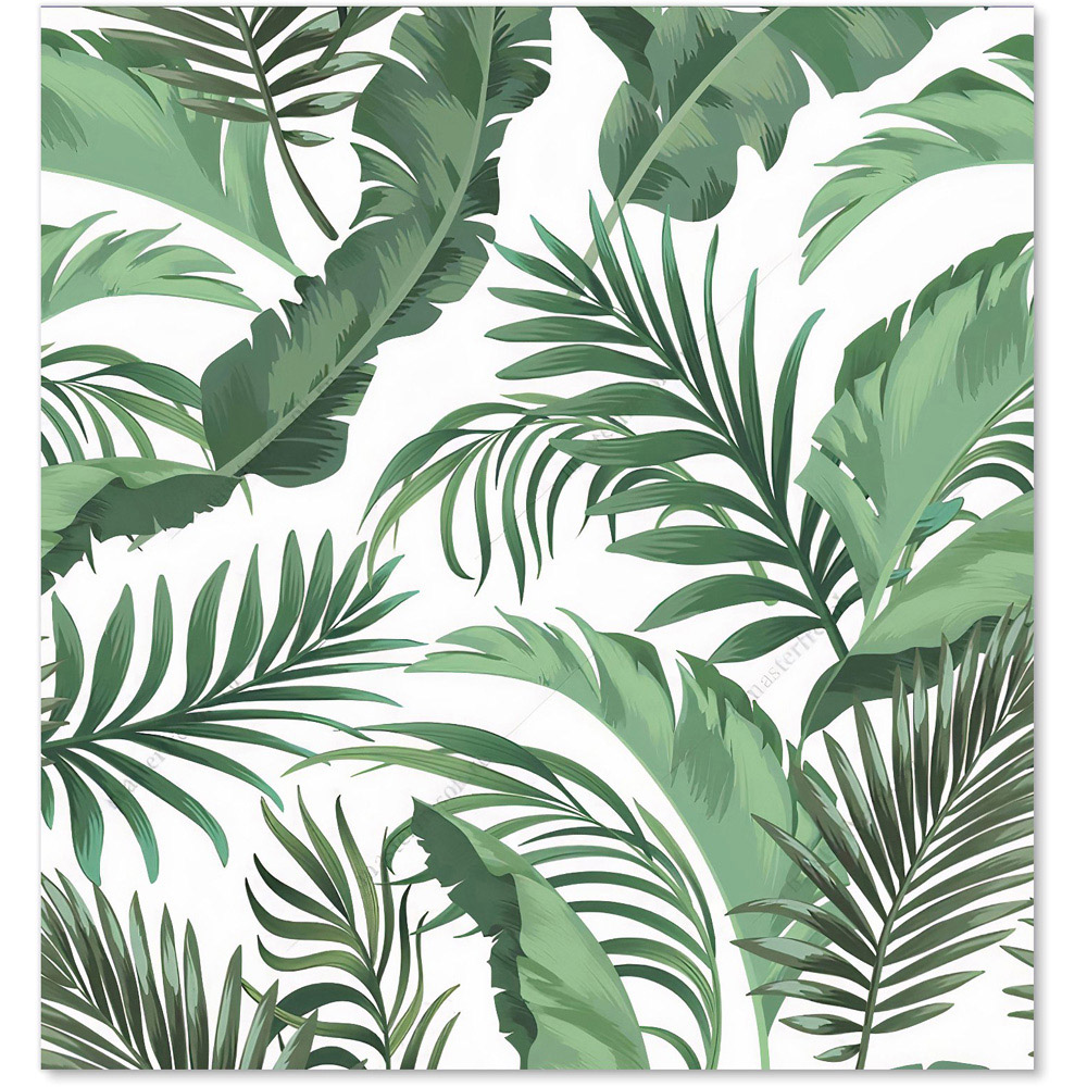 Warren Reed Designer Trendy Tropical Leaves Glass Kitchen Splashback 75 x 70cm Image 2