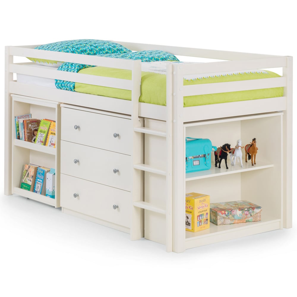 Julian Bowen Roxy Single Stone White Mid Sleeper Workstation Image 2