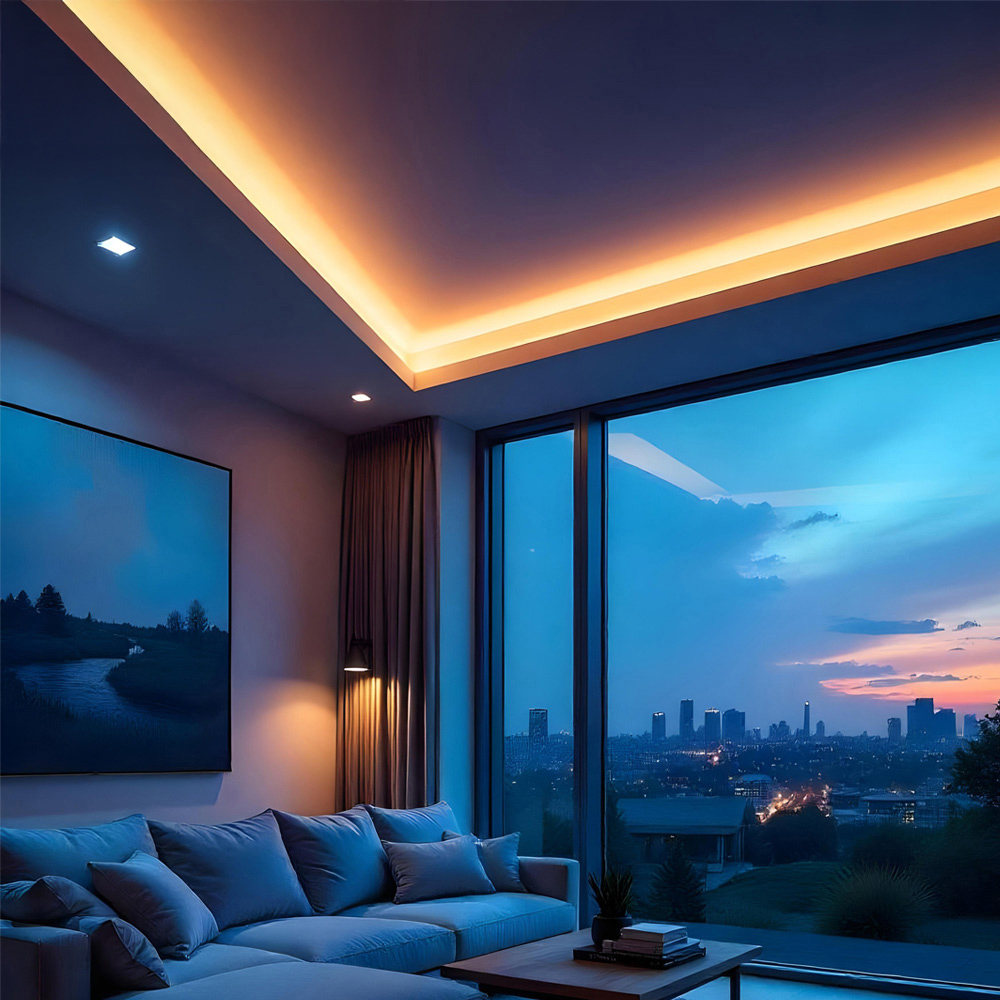 ENER-J Recessed Trimless Aluminium LED Profile with Flange 51.3 x 12.5mm 4 Pack Image 4