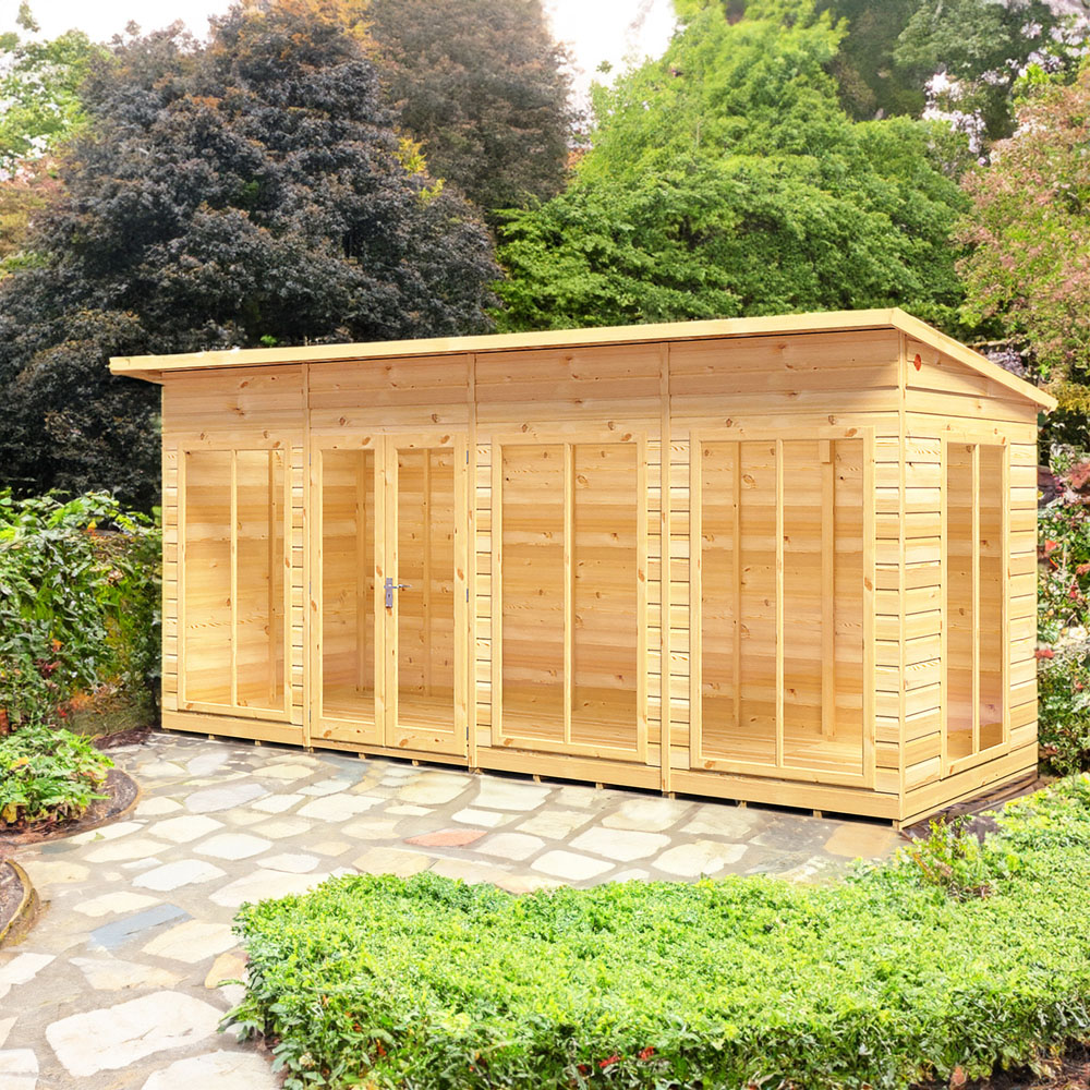 Shire Lela 16 x 6ft Double Door Summerhouse Image 2