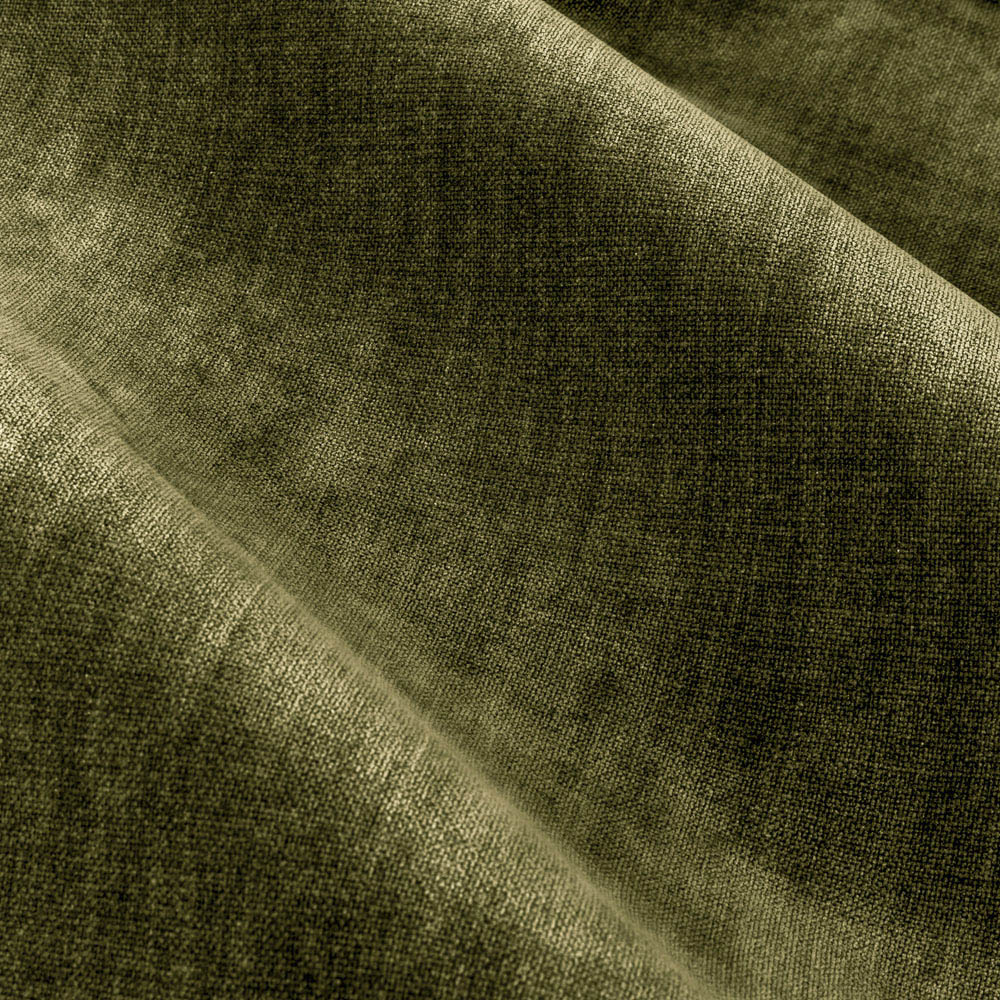 Yard Heavy Olive Chenille Velvet Pencil Pleat Curtains 168 x 229cm Image 3