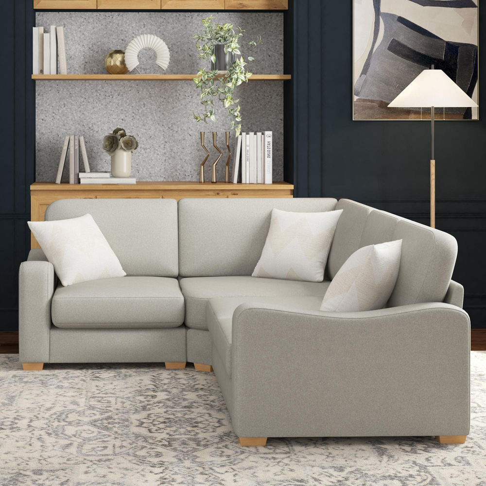 Theadford 3 Seater Venice Mink Fixed Back Left Hand Corner Sofa Image 5