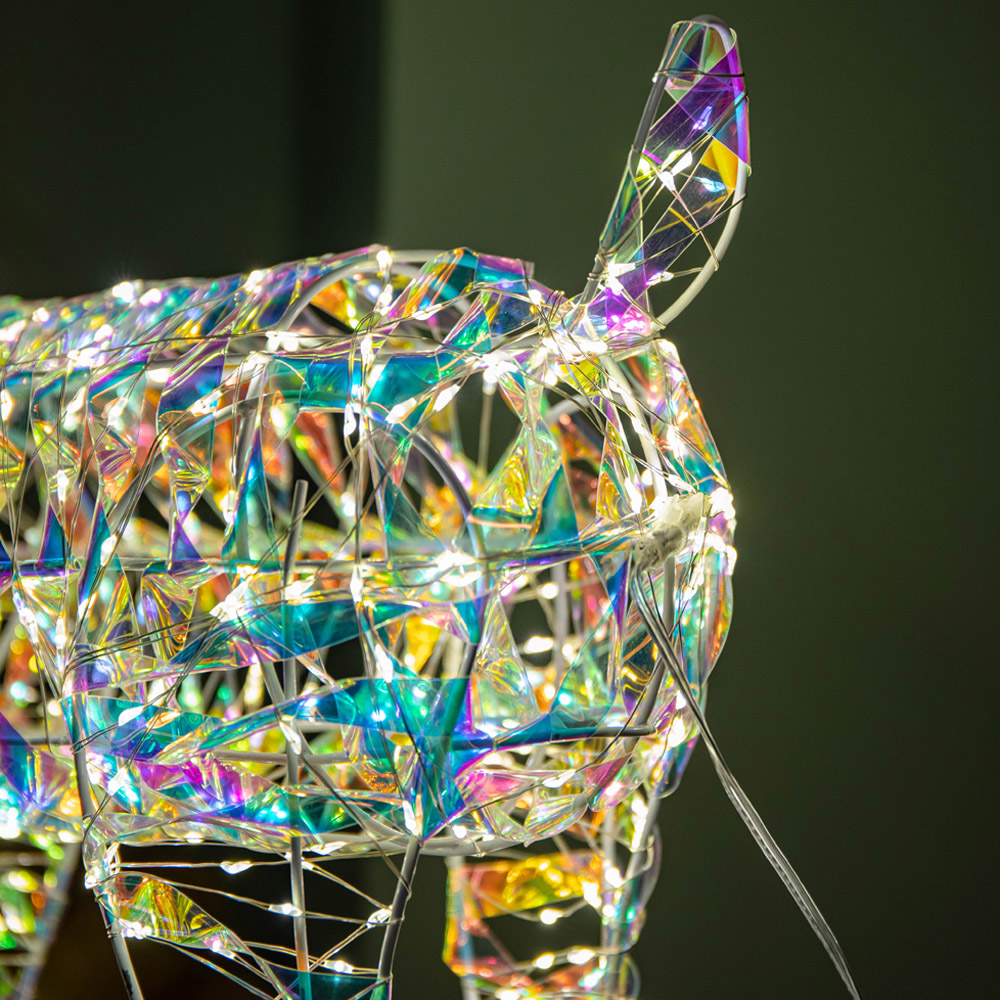 Samuel Alexander Light Up Iridescent Shimmer Reindeer Christmas Decoration 60cm Image 3