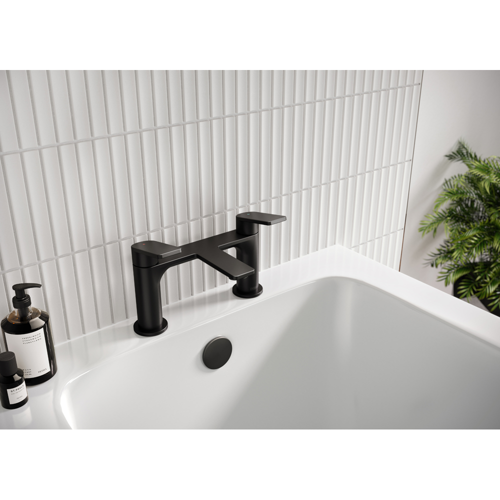 Bristan Frammento Matt Black Bath Filler Tap Image 4