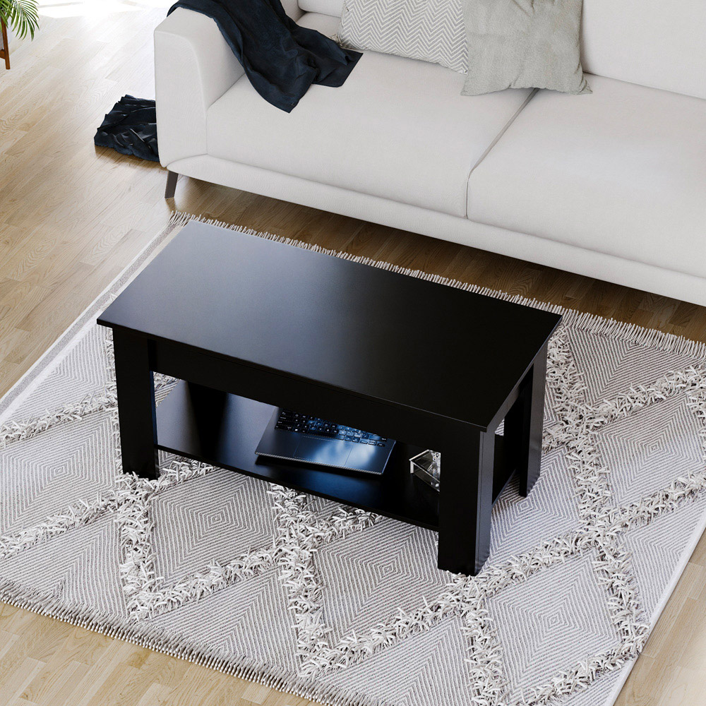 Vida Designs Black Lift Up Coffee Table Image 5