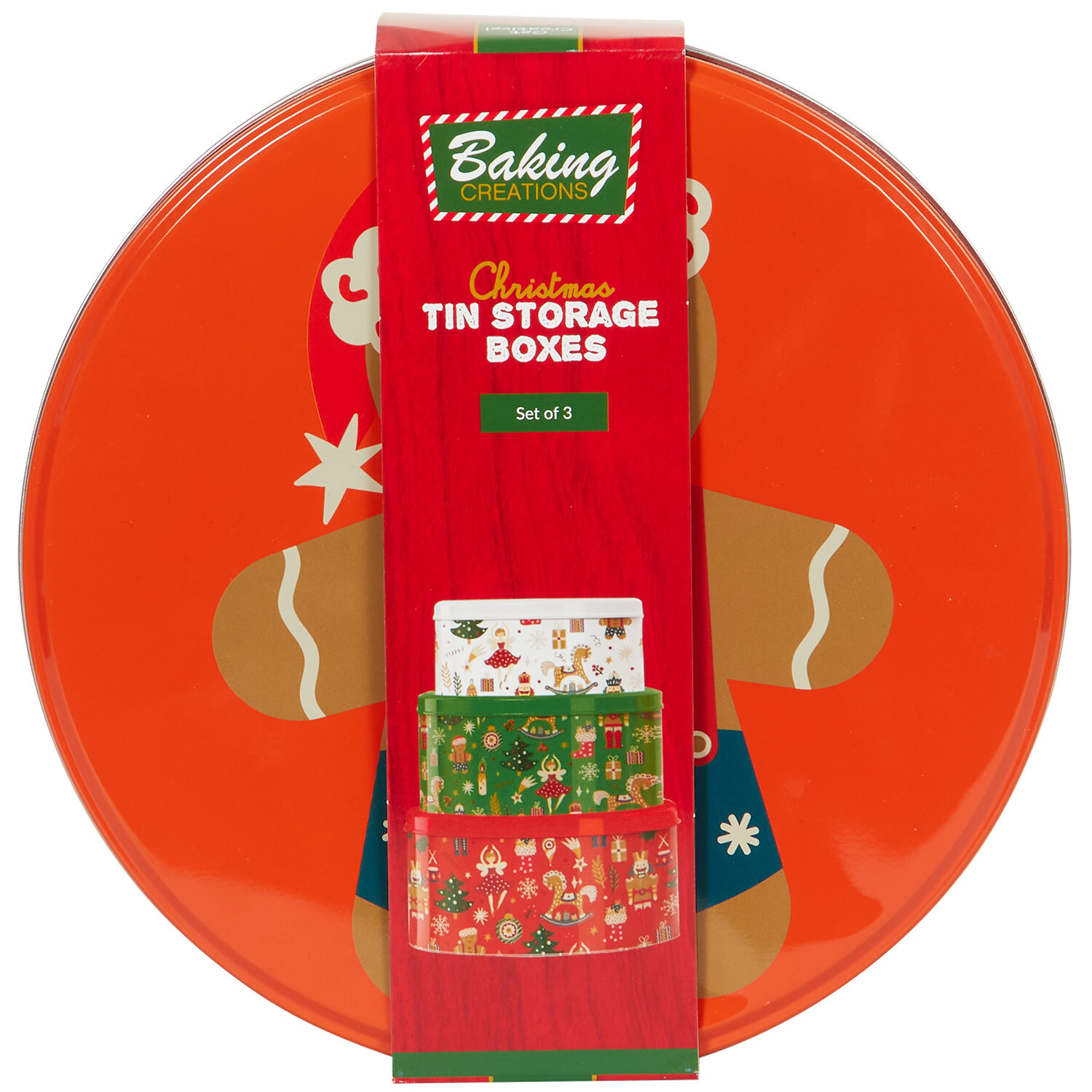 Pack of 3 Christmas Tin Storage Boxes Image 2