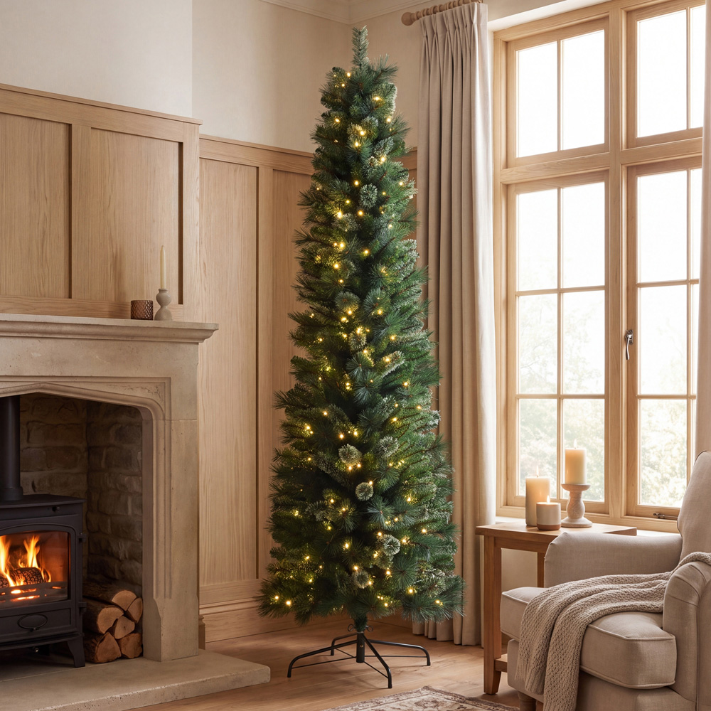 Bosk Brampton Pine Pre-Lit 300 Warm White LED Artificial Christmas Tree 8.5ft Image 2