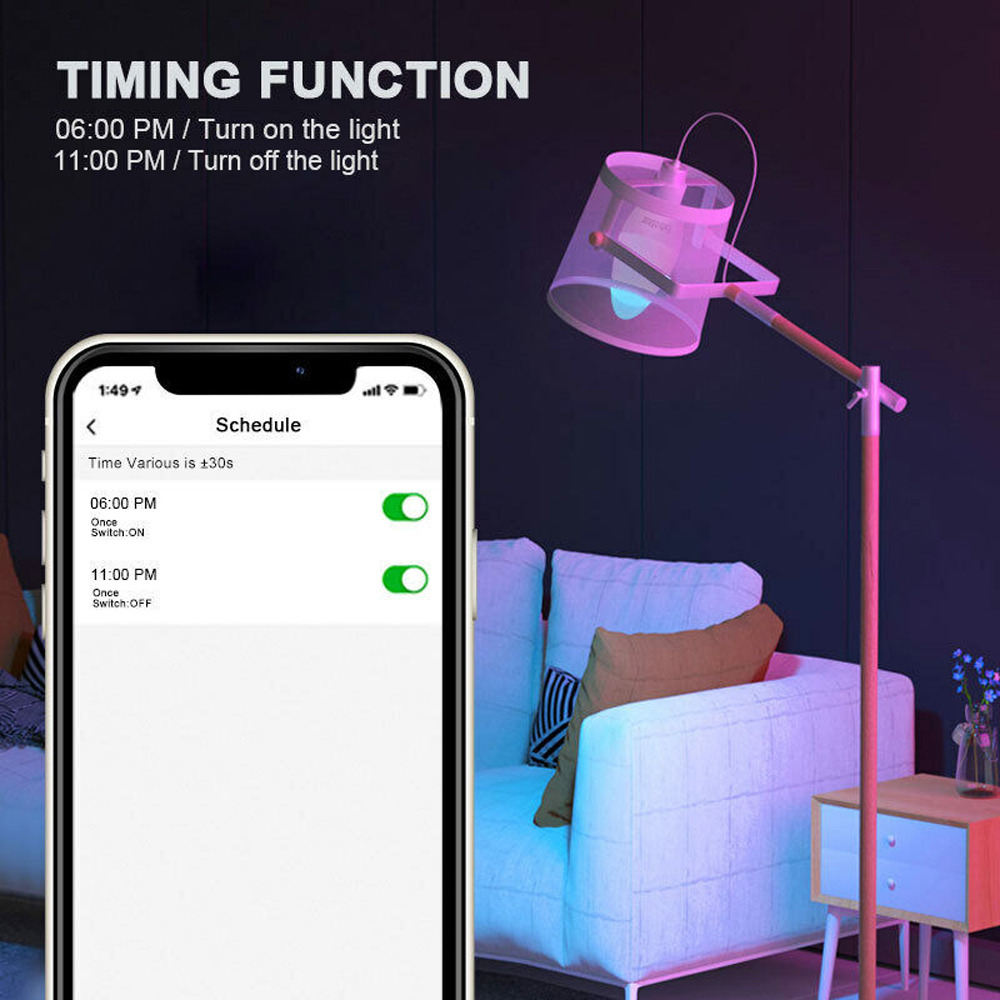 ExtraStar 2 Pack E14 Multicolour 6W WiFi LED Smart Light bulb Image 3