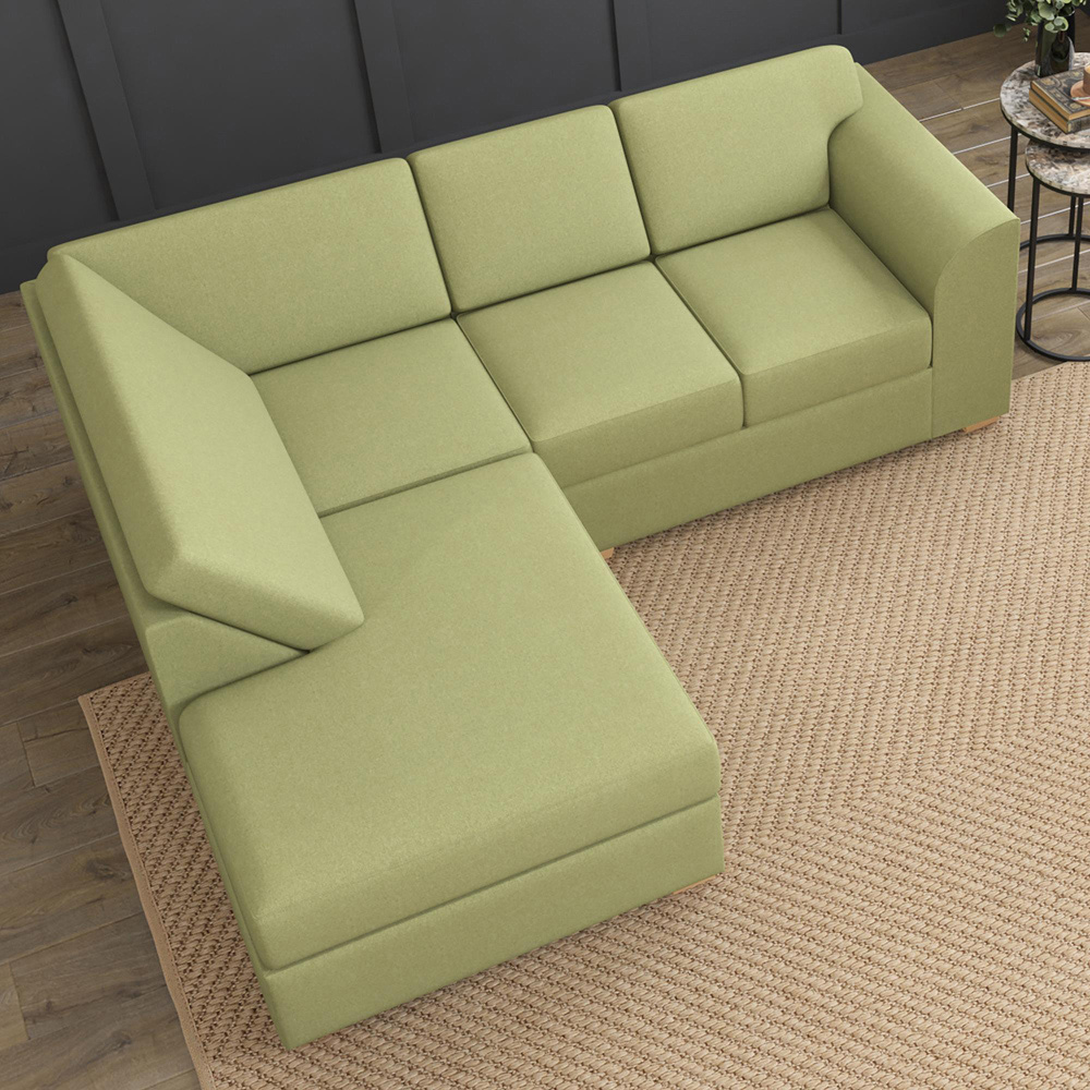 Modo 3 Seater Venice Olive Left Hand Fixed Back L-Shape Corner Sofa Image 7