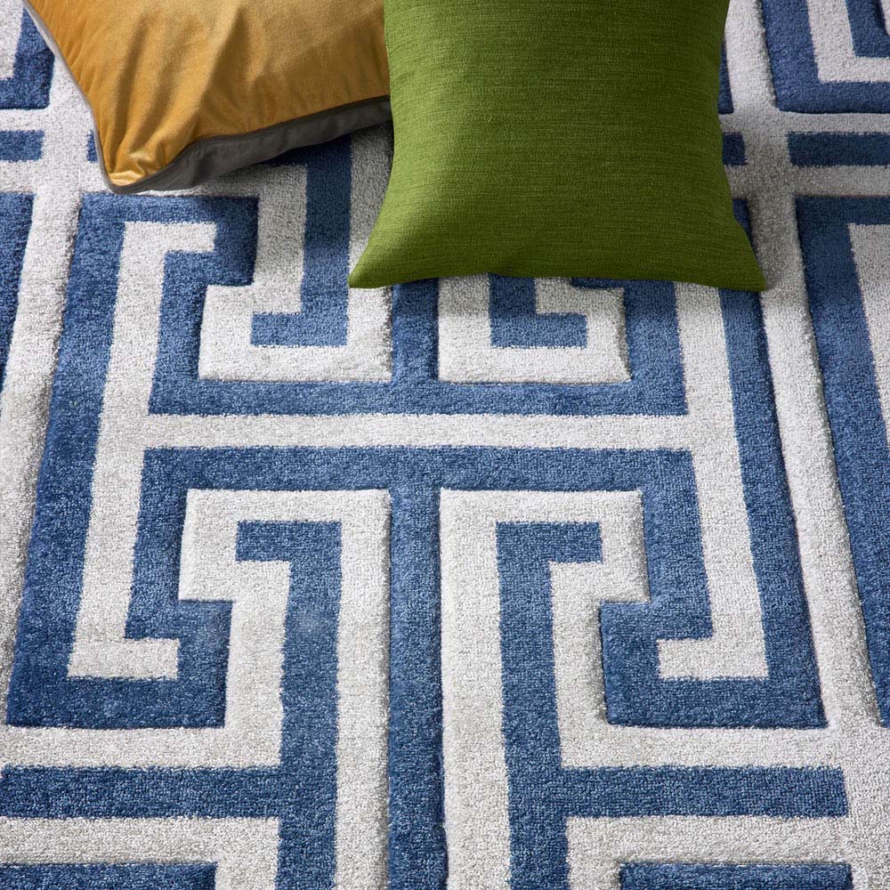 Origins Greek Key Blue Rug 120 x 170cm Image 5