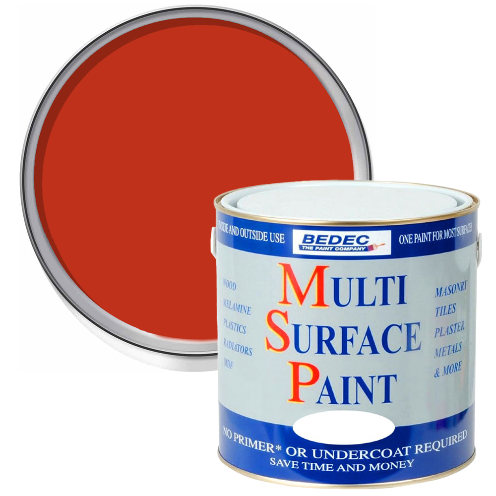 Bedec Red Cossack Gloss Multi Surface Paint 2.5L Image 1