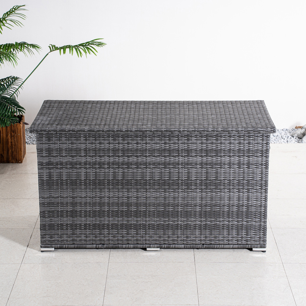 Direct Wicker 980L Grey Garden Rattan Storage Box Image 3
