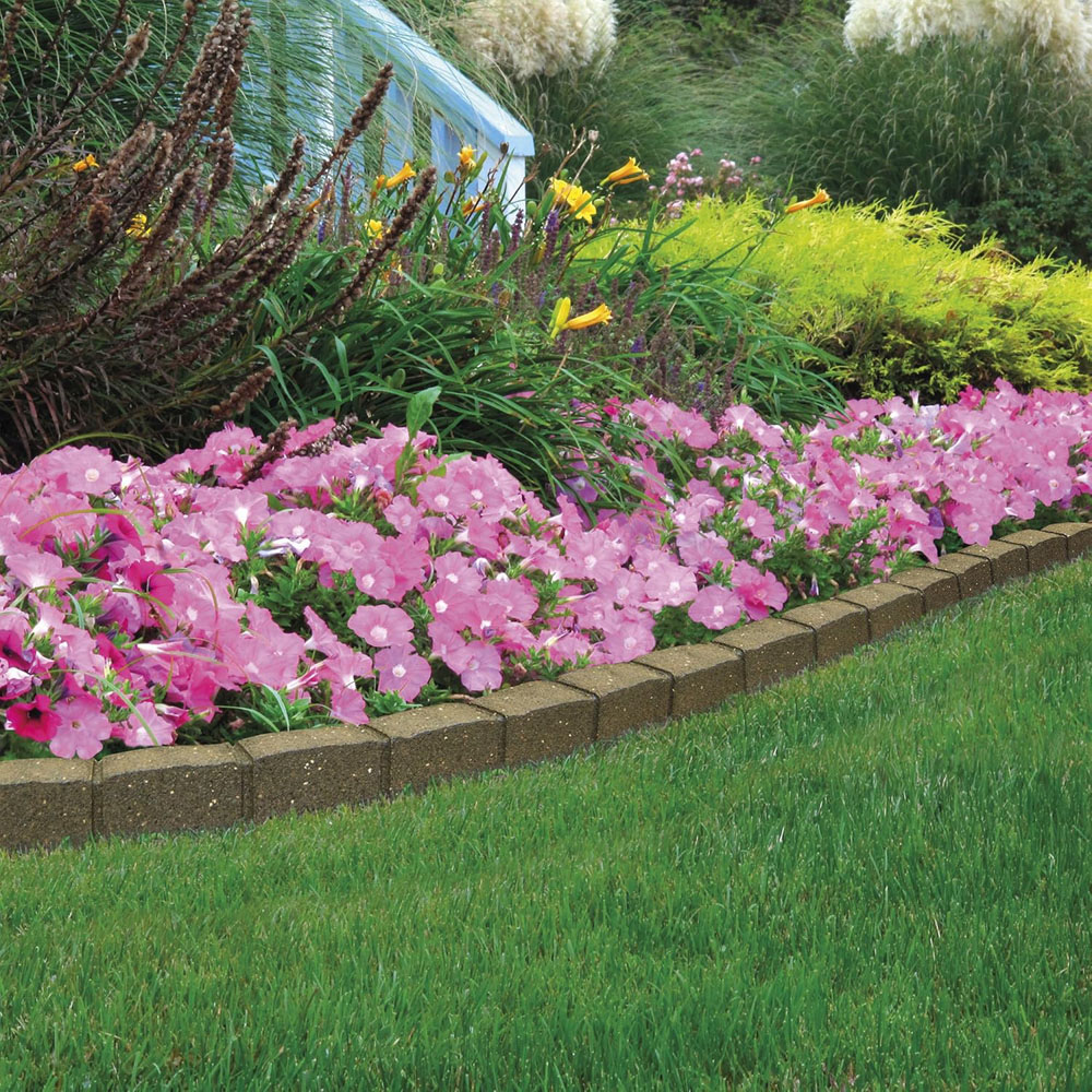 Primeur 120cm Roman Earth Stone Border Lawn Edging 4 Pack Image 2