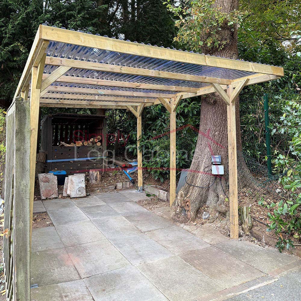 Cerland Jean Wooden Carport 9.8 x 16.4ft Image 3