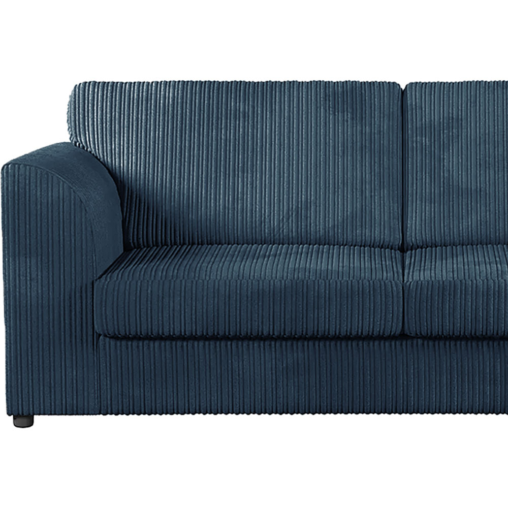 Luxor 5 Seater Navy Blue Jumbo Cord Full Back Sofa Suite Image 3