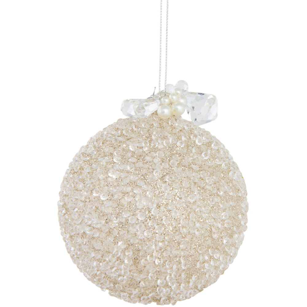 Champagne Jewel Topped Bauble - Champagne Image 4
