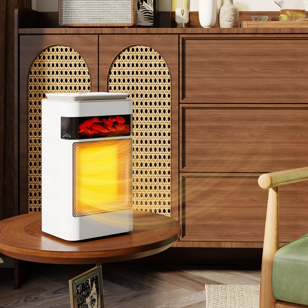 HOMCOM White 3 Mode Electric Heater with Fan 1500W Image 2