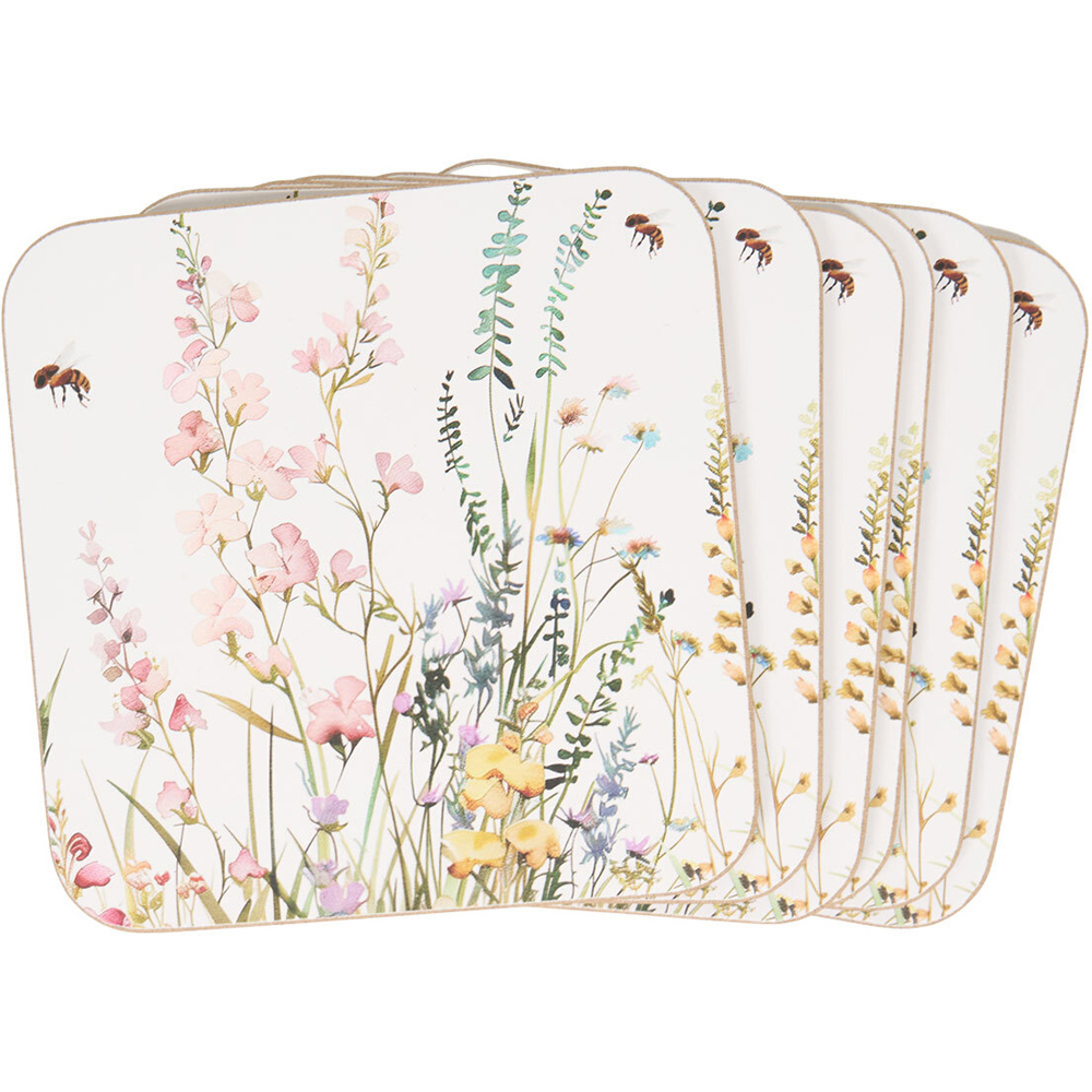 Set of 6 Floral Bees Coasters Image 4