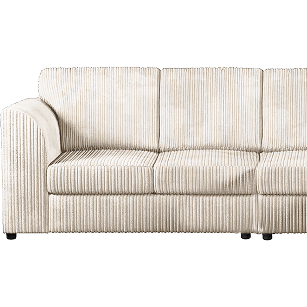 Luxor 4 Seater Cream Jumbo Cord Right Hand Facing Full Back L Shaped Corner Sofa Set Image 4