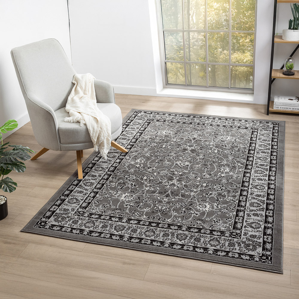 Desire Rugs Obsidian Grey Classical Traditional Rug 160 x 230cm Image 2