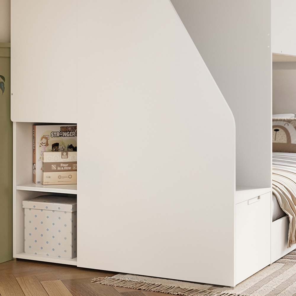 Flair Dreamland White and Oak Play House Staircase Bunk Bed Image 5